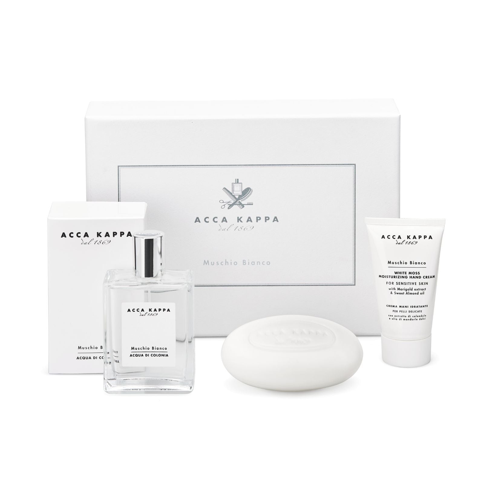 White Moss Eau De Cologne, Soap & Hand Cream Gift Set