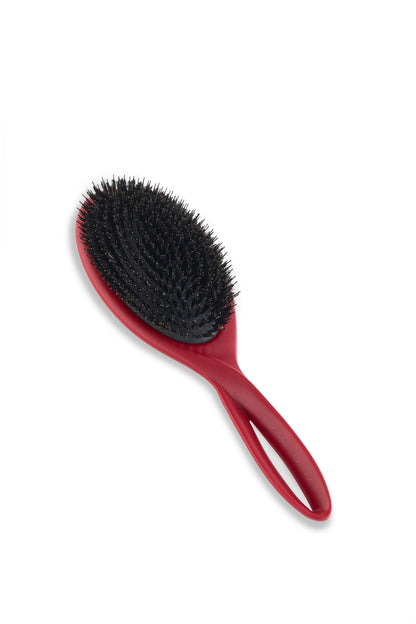 Infinito RED Hairbrush - Boar Bristles w/ Nylon Monofilament