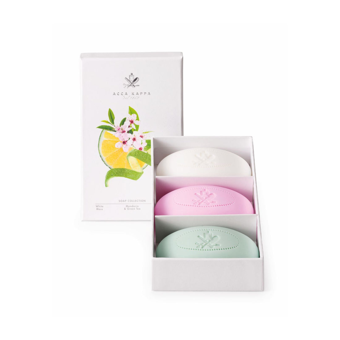 Soap Collection Gift Set 
White Moss, Sakura Tokyo, Mandarin &amp; Green Tea