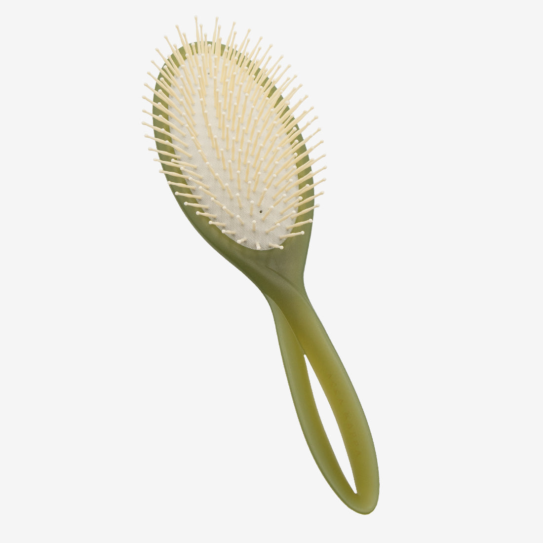 Infinito Hair Brush, Long Pom Pins in Forest Green