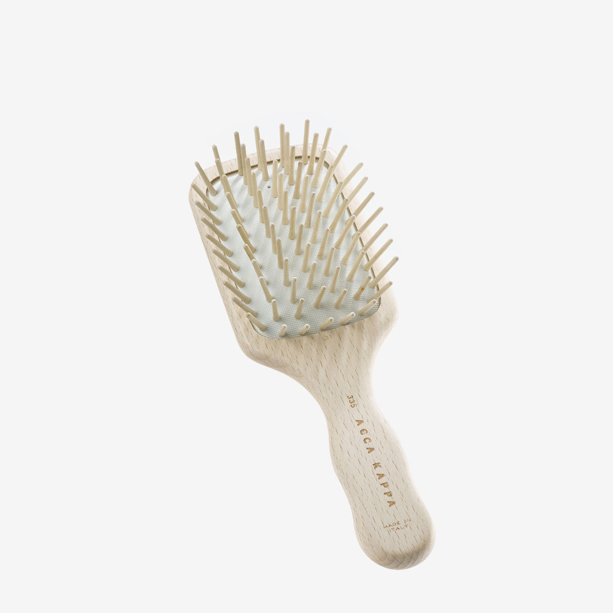 ACCA KAPPA Natura Paddle Brush - Wooden Pins - Travel Size